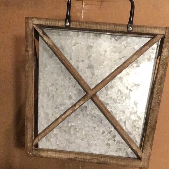 Metal Planter with wooden X-Frame decor planter - Picture 13 of 14